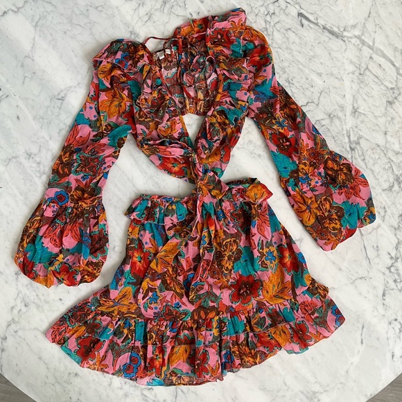 Anthropologie Floral Cutout Dress - Picture 4 of 6